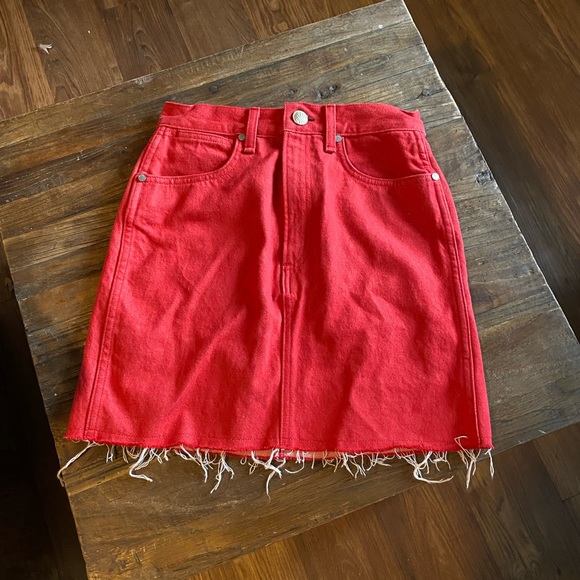 Red Rag & Bone Denim Skirt - Picture 1 of 5